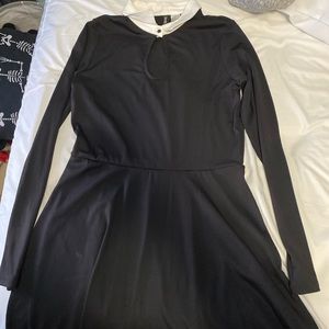 h&m divided long sleeve collared dress